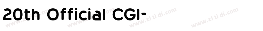 20th Official CGI字体转换